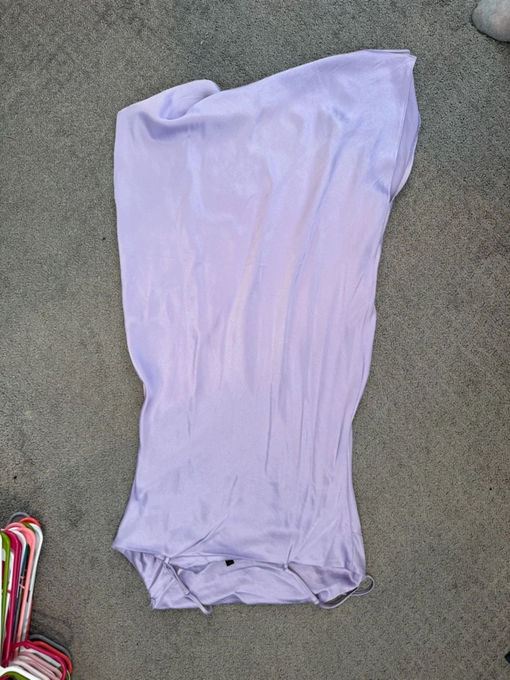 Express Lavender Satin Cowl Slip Dress - Picture 4 of 5
